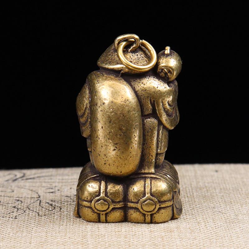 Copper Japan'S Black Sky God Of Wealth Desk Decorations Vintage Brass Home Decor Ornaments Crafts Vintage Handmade Figurines