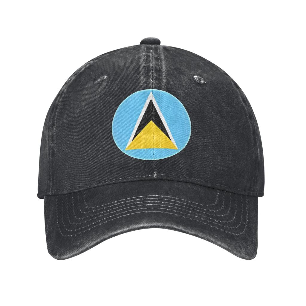 Saint Lucia Flag Casual Baseball Cap For Female Male Spring Hiking Fishing Hip Hop Hats Fashion Sun-Proof Baseball Caps