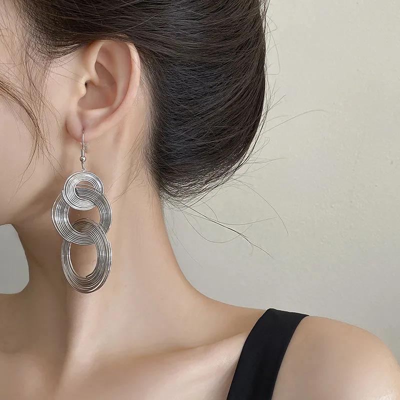 Fashion Personality Size Circle Earrings Exaggerated Temperament Long Circle Earrings Earrings Pendant