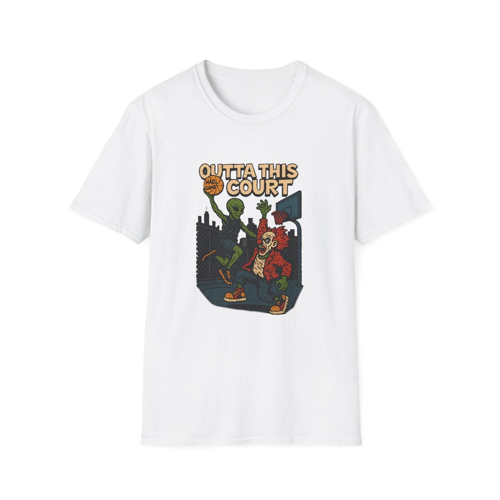 Unisex Softstyle T-Shirt Basketball Outta Court Alien Clown Dunk S разноцветный