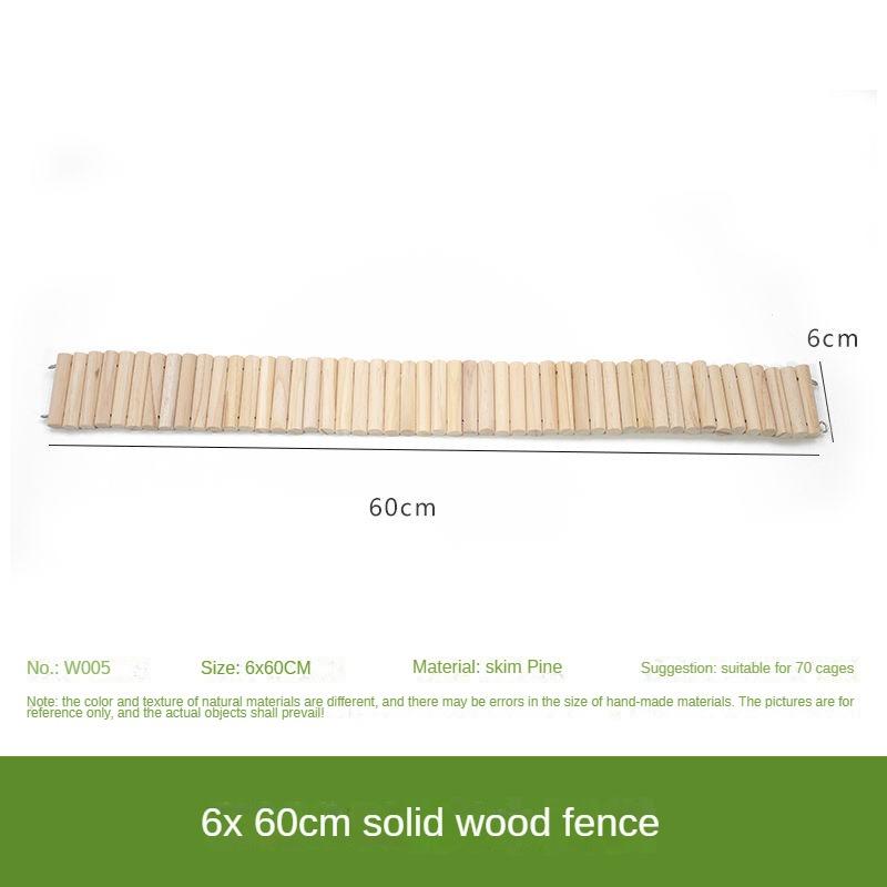 Solid Wood Hamster Furnishings Djungarian Hamster Toy Decoration Squirrel Climbing Stairs Fence Landscape Partition Rope Ladder