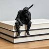 Kreativní 3D tištěná figurka ninjy Dekorace Japonský styl Sedící socha válečníka Vtipná socha samuraje Dárek Stolní dekorace