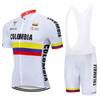 Maillot del Equipo de Ciclismo de Colombia Conjunto de Culotte y Maillot de Verano Transpirable para Ciclismo de Carretera Ropa
