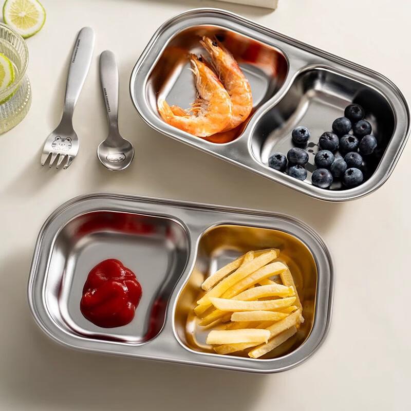 ZISIZ Stainless Steel Divided Meal Plate