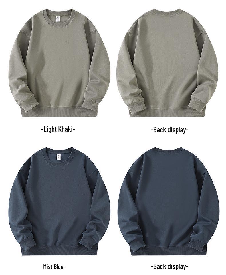 Felpa da uomo con scollo rotondo, stampa logo, manica lunga - Trendy, Personalizzabile, Sensazione di alta qualità