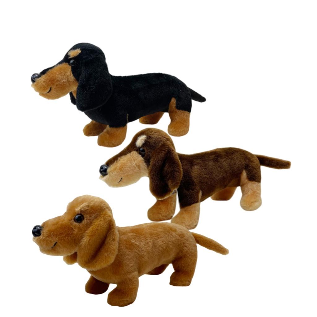 Cute And Cuddly Shorthair Dachshund Plush Toy Available In 3 Colors!" Characters)