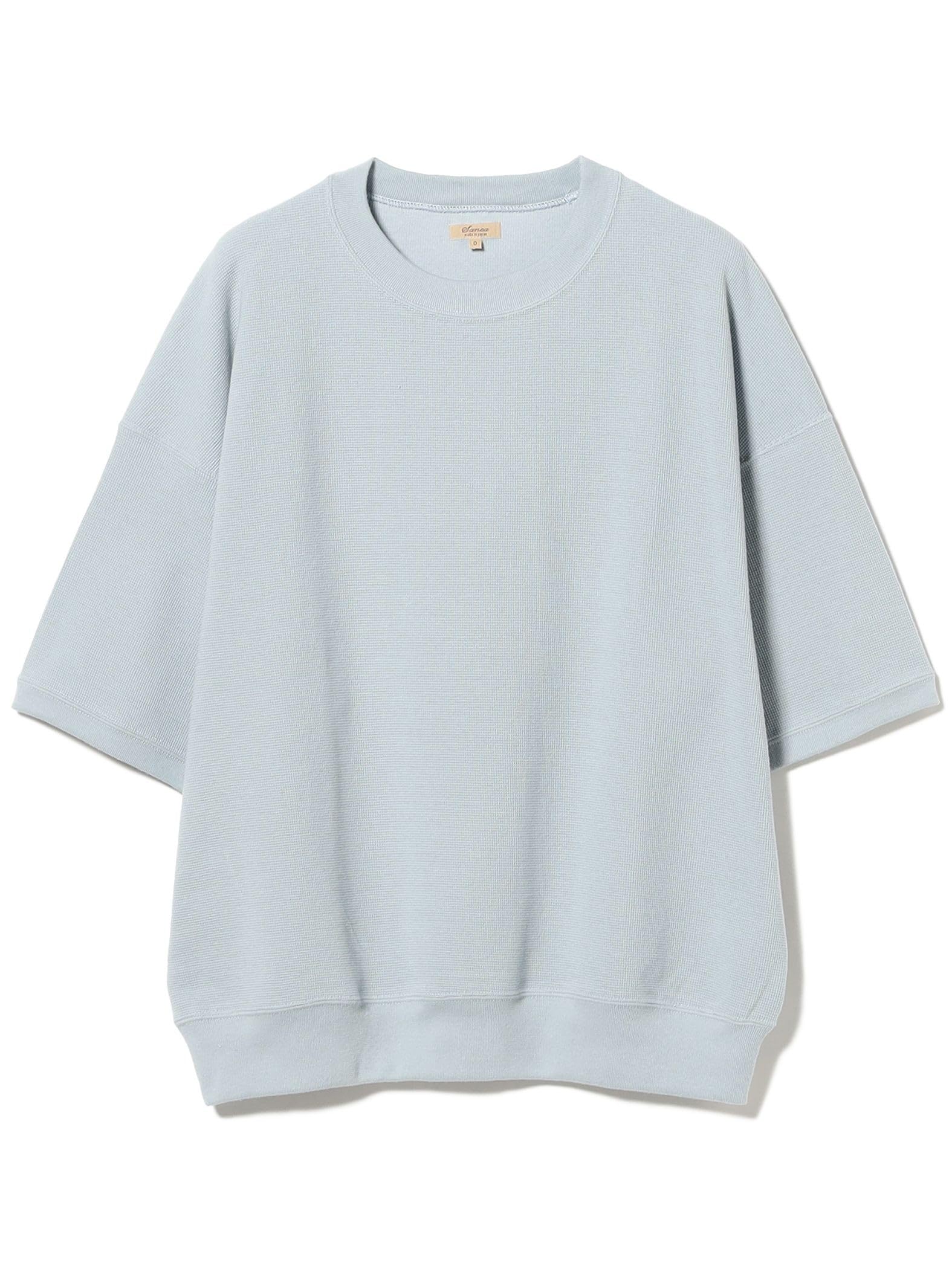 [BEAMS BOY] Вязаный жилет Sanca Хлопок Конопля Пляжный вязаный с круглым вырезом Женский PALE_BLUE 0