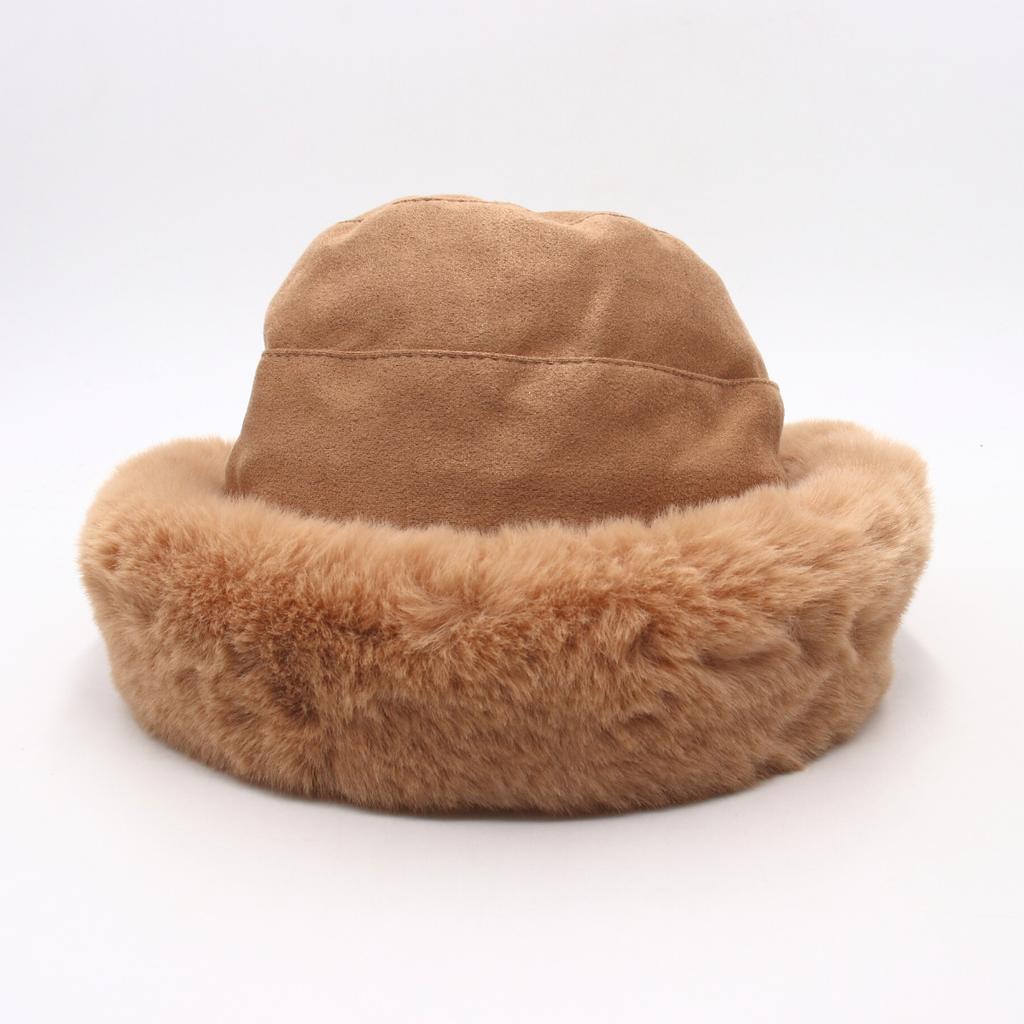 Winter Plush Hat Thickened Bucket Hat Windproof Warm Soft Tweed Hat Winter Hat Women