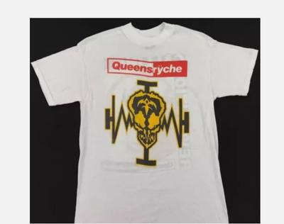 T-shirt QUEENSRYCHE Revolution Calling anni '80 a due lati, maglietta remake