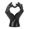 Estatueta de gesto de amor em resina, coração de amor, mãos, escultura, gesto de coração, peça de arte, ornamento de mesa para casa, sala de estar, quarto