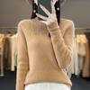Sweater women's autumn and winter hot diamond knitted sweater women's semi-turtleneck thickened sweater knitted sweater bottoming shirt