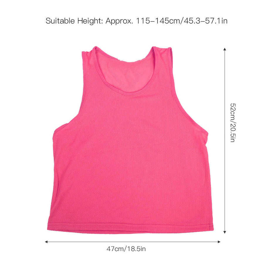 12pcs Kid Soccer Training Vest Chirdren Quick Drying Football Jerseys Sports Scrimmage Practice Sports Vest Team Training Bibs красный