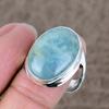Aquamarine Genstone Handmade 925 Sterling Silver Jewelry Ring Size 9 KKG-514