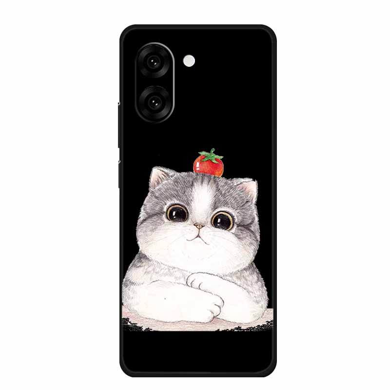 Black Silicone Case For OnePlus Nord CE5 Case One Plus Nord CE 5 Cartoon Cat Soft Back Cover For OnePlus Ace 5 Racing Phone Case