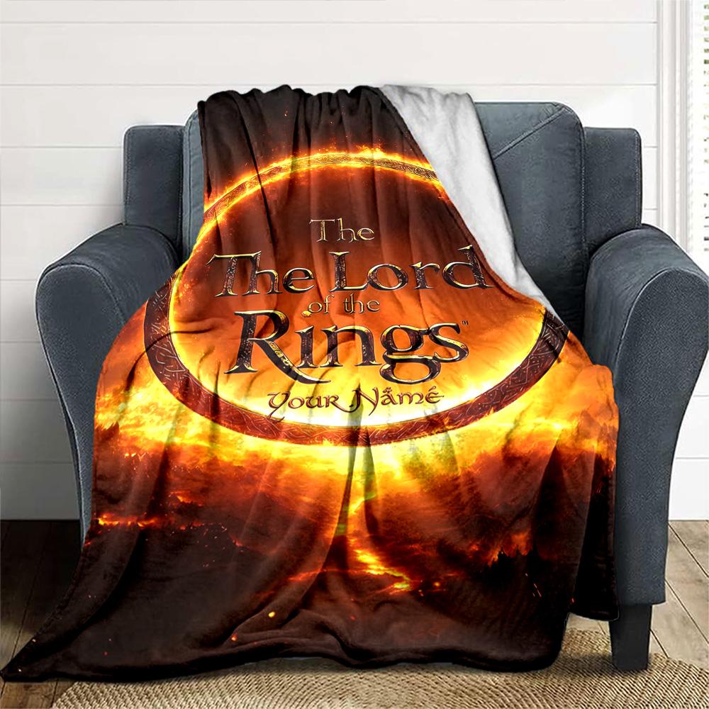 Lord Rings Personalized Name Blanket Multi-purpose Personalized Blanket Durable Comfort for Living Room Chair Bed Bedding for All Occasions