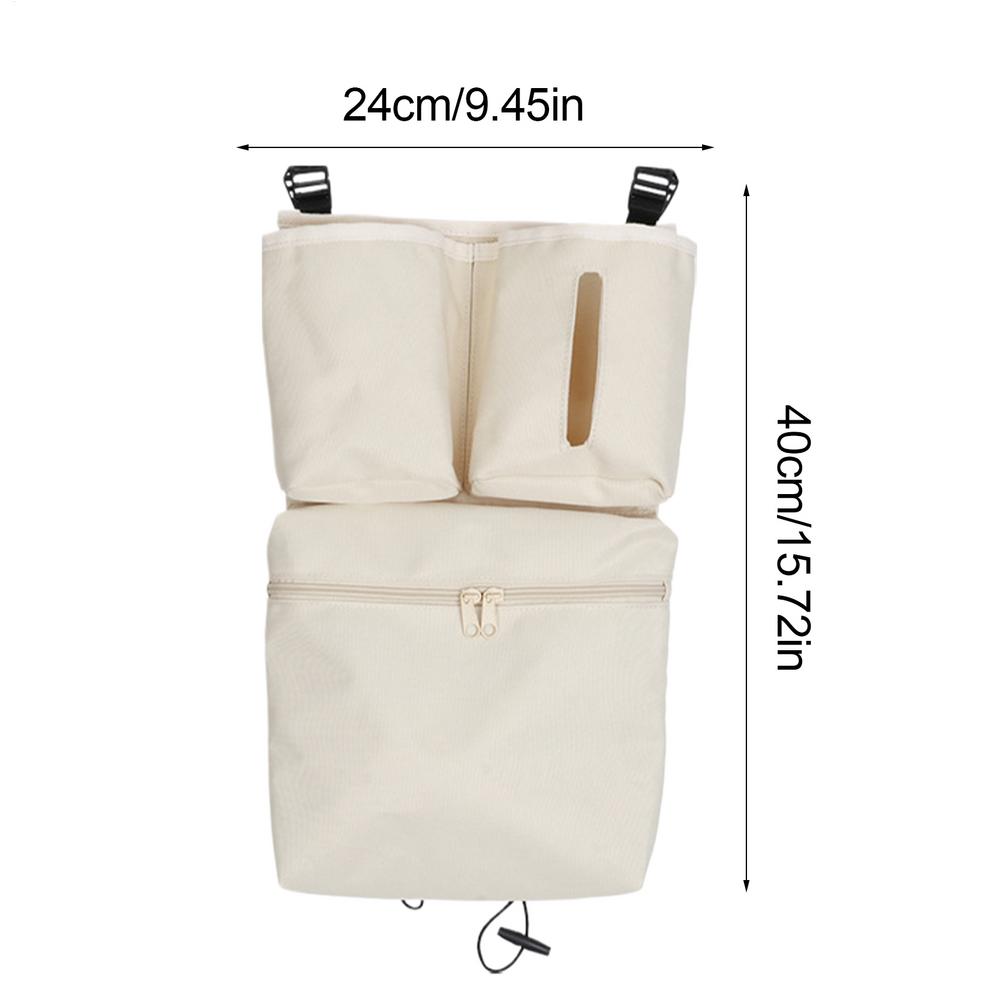 

Double Stroller Organizer Portable Baby Stroller Storage Bag Travel Stroller Accessories Multifunctional Stroller Caddies With білий