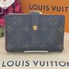 Used Good Condition Louis Vuitton Monogram Viennois Bi-fold Coin Purse with Aftermarket Chain