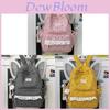 College Style Youth Travel Backpack For Girls With Nylon Material And Cartoon Pattern