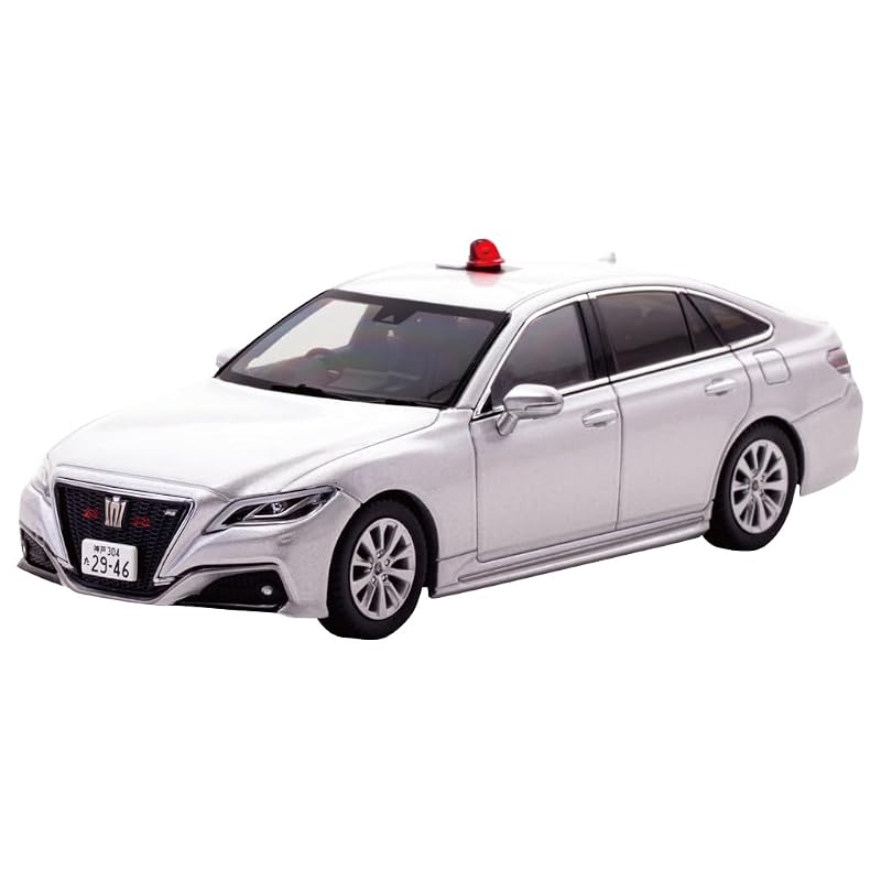 RAI'S 1/43 Toyota Crown (ARS220) 2022 Hyogo Prefectural Police Traffic Department Mobile Traffic Unit Vehicle (Undercover Silver) Finished Model