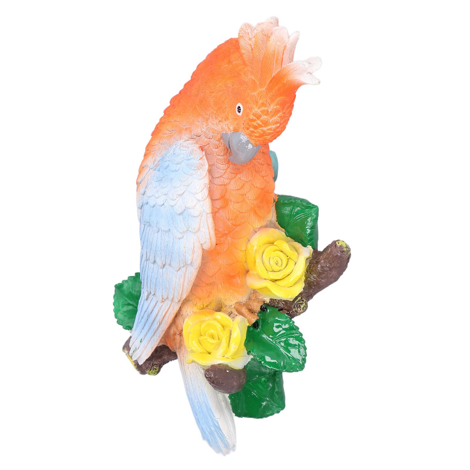 

Cockatoo Ornaments Resin Cockatoo Sculptures Decoration for Landscape Home Gardening