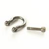 5 pcs /lot Outdoor Survival Bracelet Stainless Steel Color Horseshoe Buckle Bracelet Connection Fastener Jewelry Making