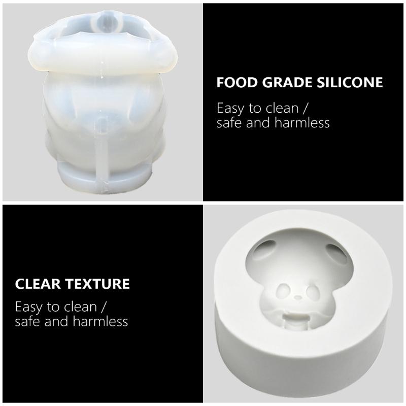 Silicone Panda Shape Molds Traditional Chinese Dessert Molds Candle Stand Moulds Silicone Texture Baking Accessories