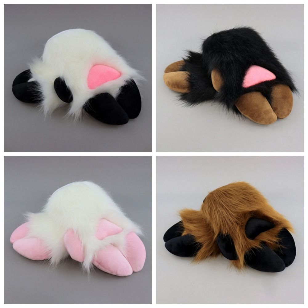 Furry Plush Sheep's Hoof Gloves Cartoon Cosplay Props Fashion Cosplay Costume Gloves  Club