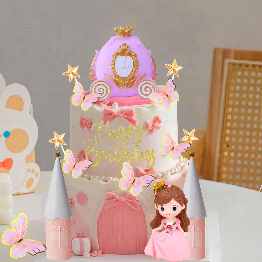 Princess Cake Topper Castle Cake Topper Princess Party Decorations Princess Castle Theme Party Supplies