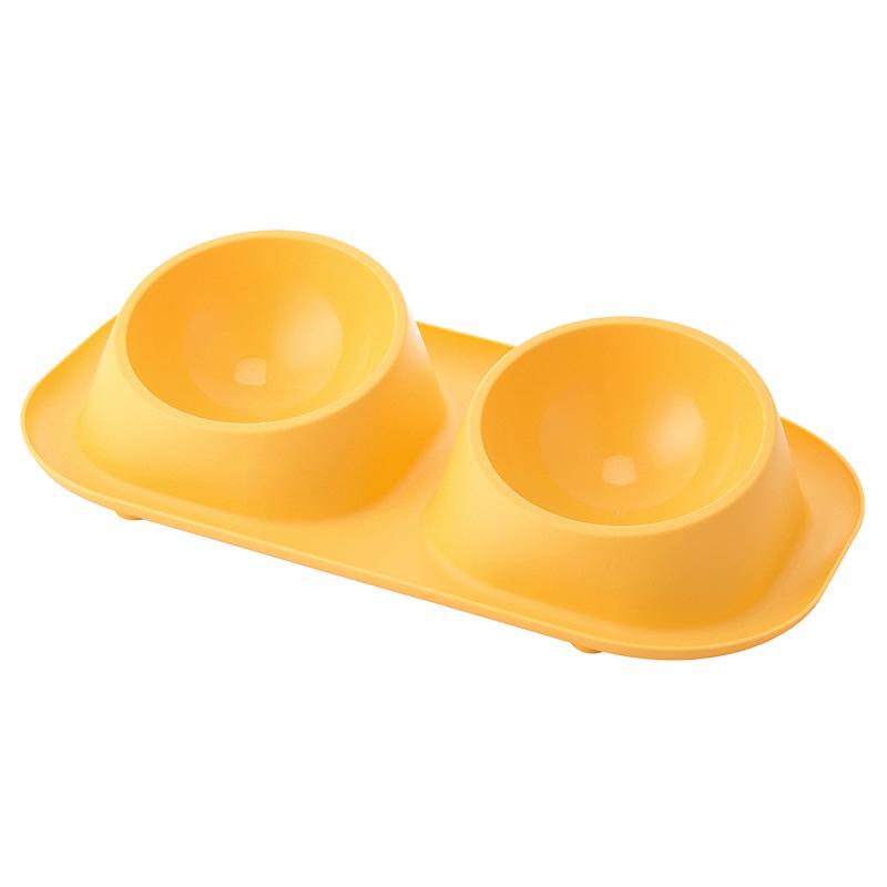 

Anti-Tip Double Dog Bowl: Stainless Steel & Plastic, Large Capacity Pet Feeder 40.7*21.8*8.6cm