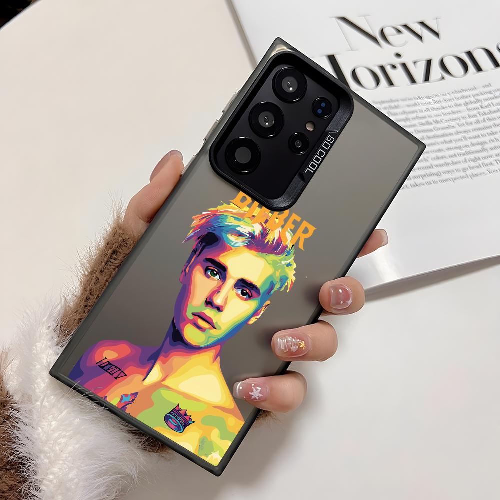 Singer J-Justin B-Bieber Phone Case For Samsung Galaxy S25 Edge S24 S23 S22 S21 S20 Ultra Funda Silicone Silver Cover