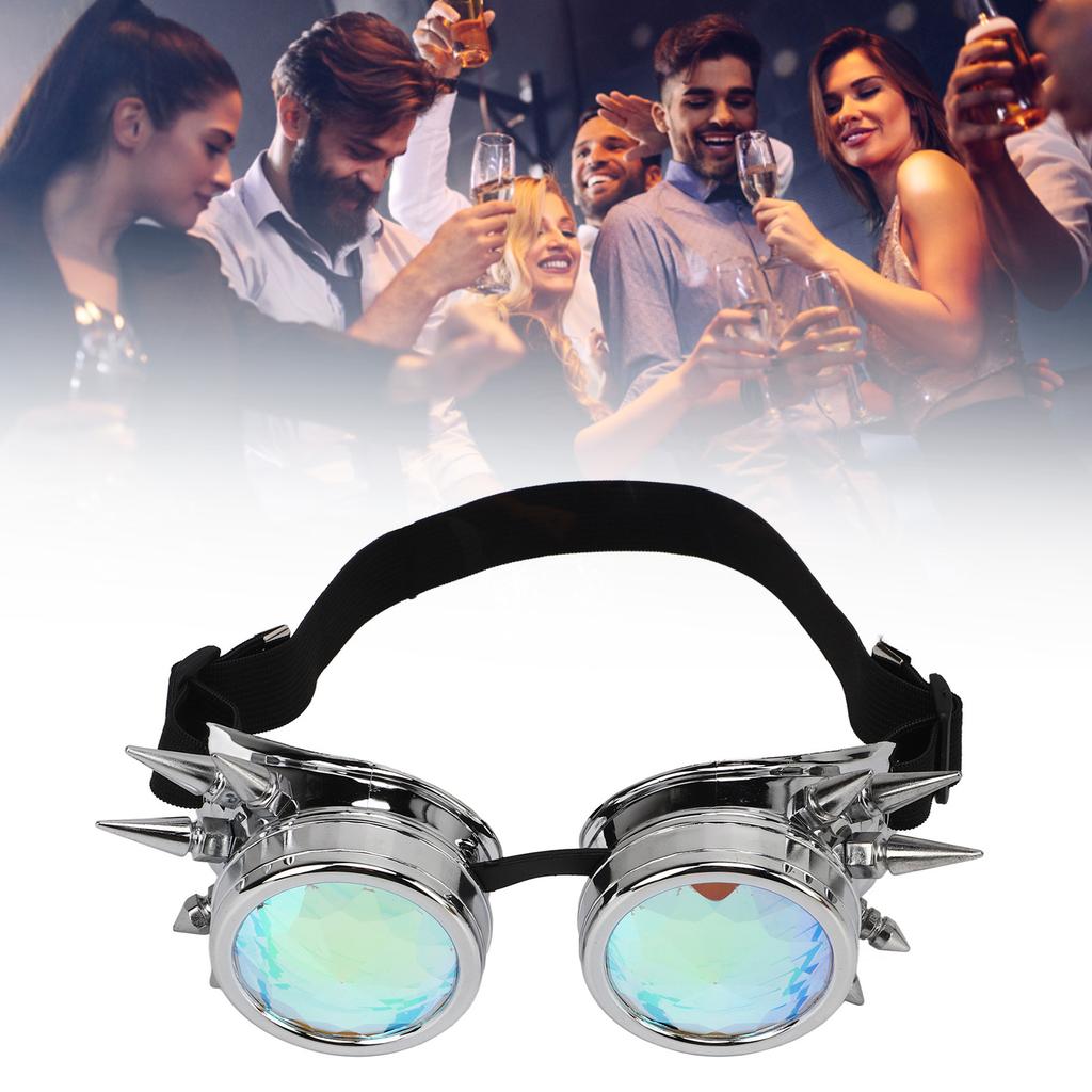 Steampunk Goggles Retro PC ABS with Elastic Band Kaleidoscope   Glasses for Party