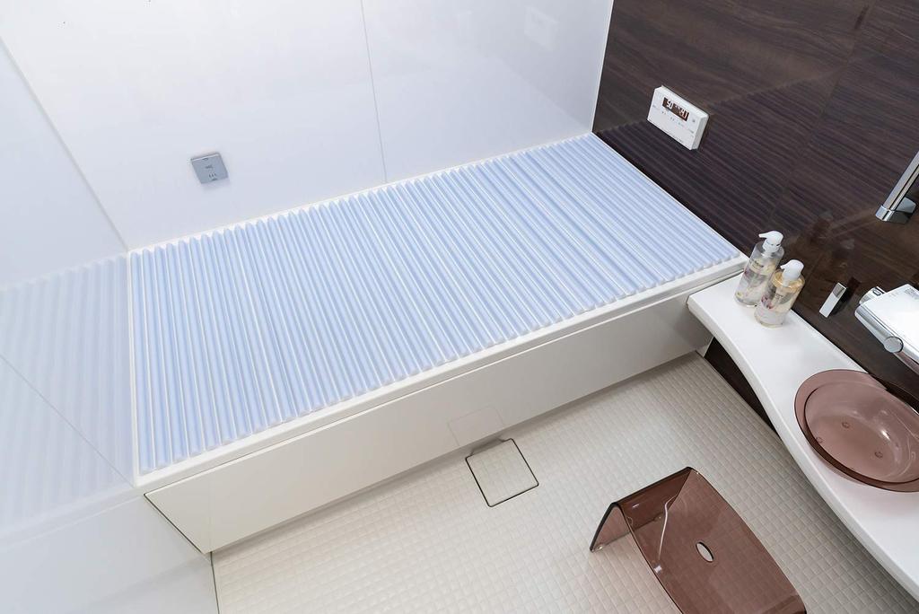 Topre Easy Wave Neo Bathtub Lid, Shutter Type, 75 x 150 cm, Blue, L15