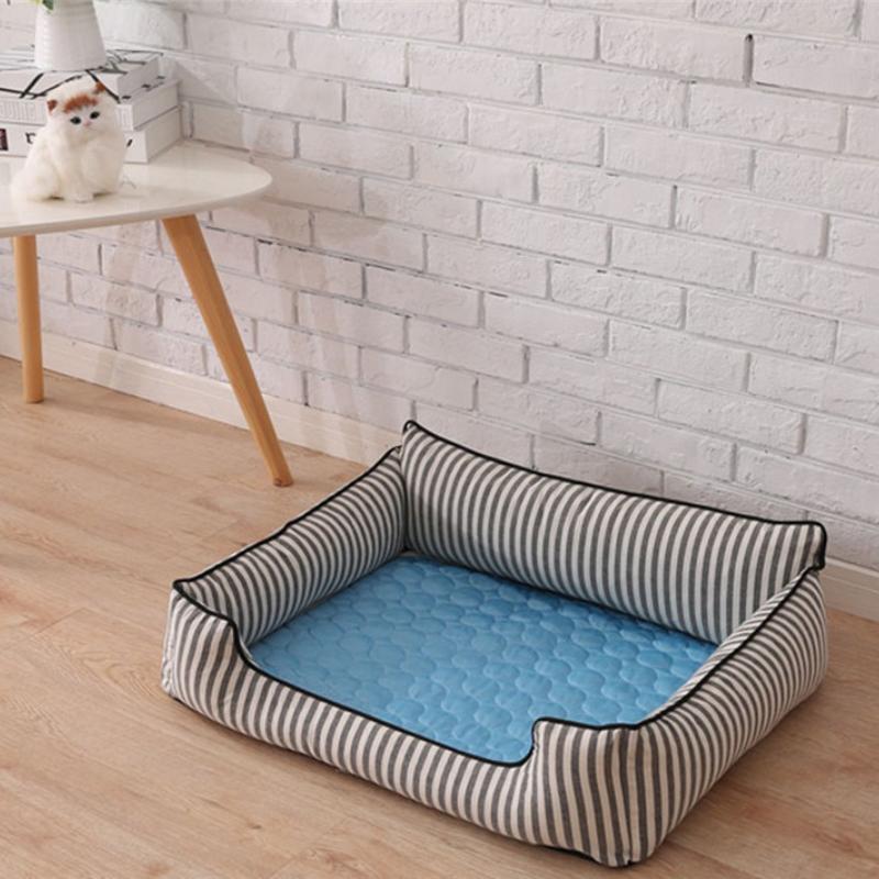 Breathable Dog Mat Cooling Summer Pad Mat Dogs Cat Blanket Sofa Pet Dog Bed Washable for Small Medium Large Dogs Pet Supplies