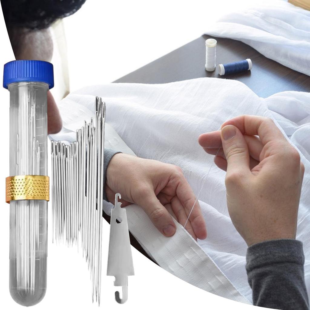 Sewing Needles Set Large Eye Needles Multi Size Clothing Sewing Embroidery Cross Needle Kits Home DIY Manual Tools