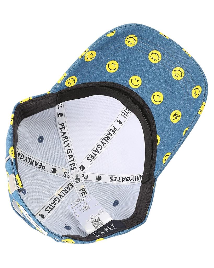 [PEARLY GATES] Unisex Cap (Banana Nico Pattern, Denim-like Material)  Golf Hat  053-5187403 111Blue FR
