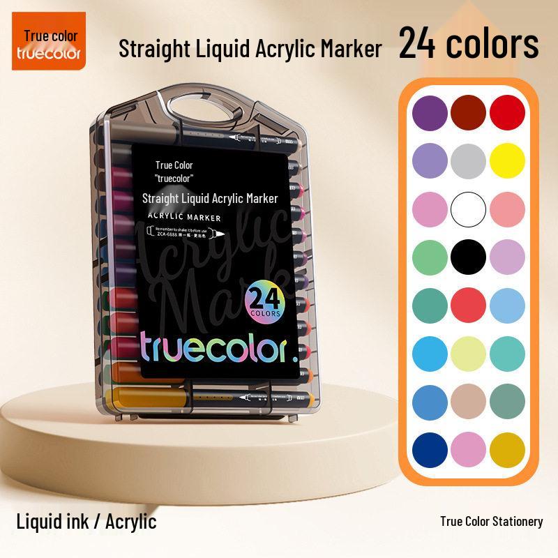 True Color Soft Tip Acrylic Watercolor Marker Pen for Kids - Ideal for Art, Journaling, and Doodling