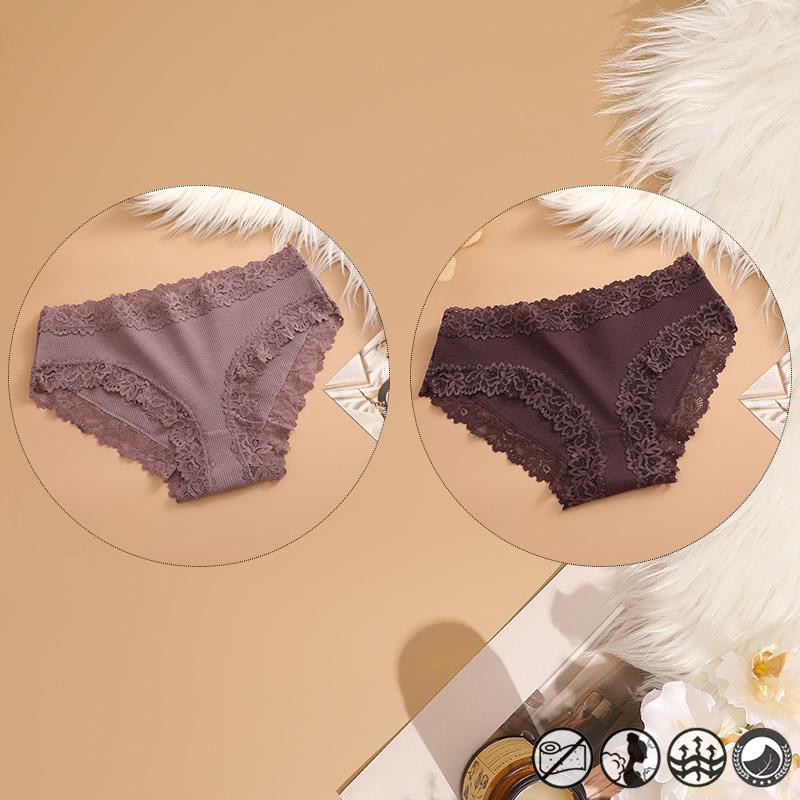 2 Teile/satz Baumwolle Unterwäsche Für Frauen Sexy Spitze Gerippt Floral Thongs Weibliche Atmungsaktive Feste T-back Bikini S-XL Sexy spitze Höschen