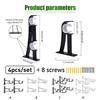 4Pcs Aluminum Alloy Double Curtain Rod Bracket Holder Set Hanging Curtain Bracket Window Track Holder For Bedroom And Home Use