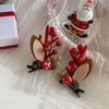 1 Pair Christmas Hair Pin Children Barrettes Bow Deer Ear New Year Hair Clip Kids Christmas Headwear Girls Kids Hair Accessories