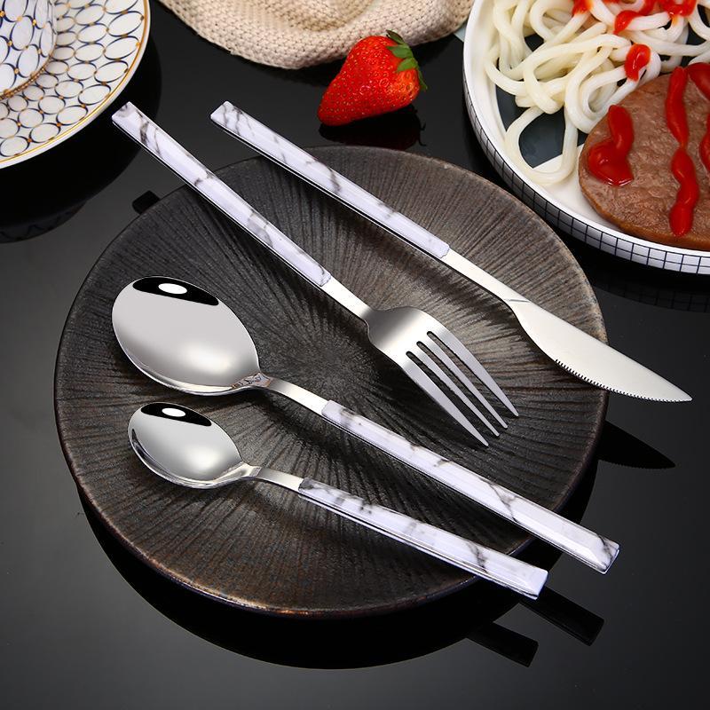 Ensemble de 5 pièces de couverts japonais en acier inoxydable Or Argent Vaisselle Couverts Cuillères Couteau Fourchette de table Cuillères à café Ustensiles de cuisine