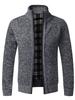 Autumn Winter Causal New Men's Jacket Slim Fit Stand Collar Zipper Jacket Men Solid Cotton Thick Warm  Sweater