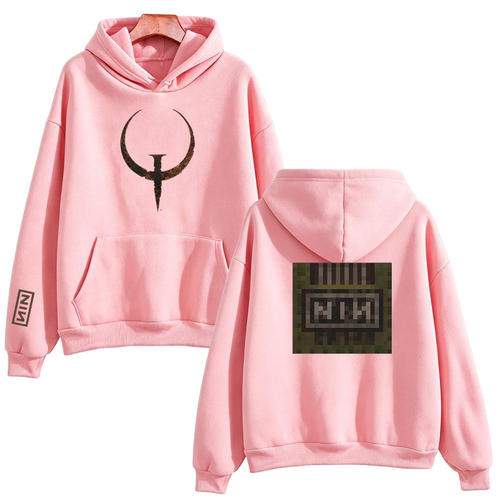 Nine Inch Nails Fashion Casual Hoodies Quake + Nin 30Th Hoodie Women Men Long Sleeve Drawstring Hooded High Street Sweatshirts