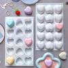 Heart Shaped Chocolate Silicone Baking Molds For French Dessert Mousse Pastry Fondant Candy Gummy Cake Decoration Bakeware Mold