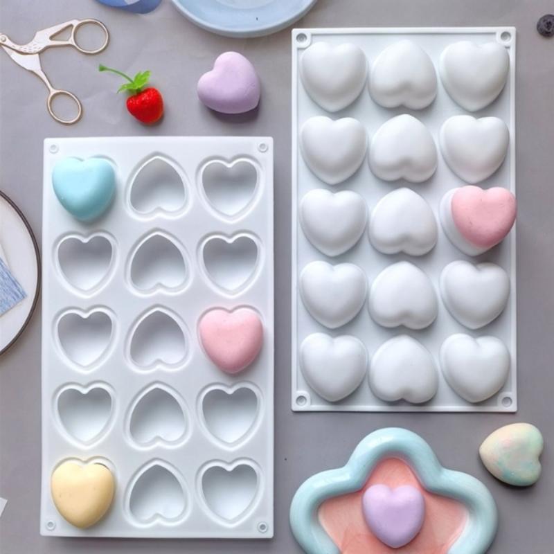 Heart Shaped Chocolate Silicone Baking Molds For French Dessert Mousse Pastry Fondant Candy Gummy Cake Decoration Bakeware Mold