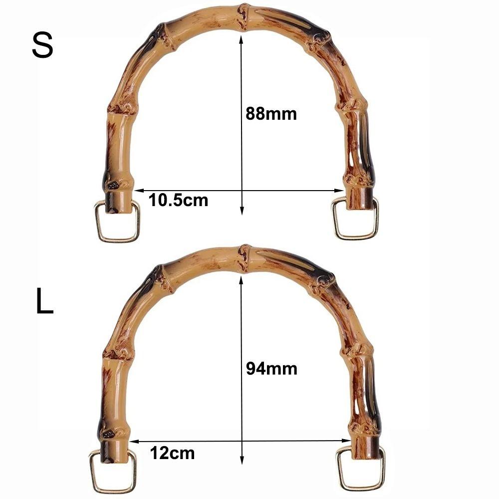 DIY Gebogener Bambus Handtaschengriff Kunststoff Retro Taschengiff Handhebel Verbinderschnalle Taschenteile & Zubehör