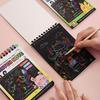 4 Books Rainbow Scratch Paper Art Notebooks Scratch Note Pads Rainbow Black Scratch Off Note Sheet for Boys Girls Birthday Gift