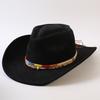 Popolari cappelli western da cowboy classici in camoscio europei e americani, cappelli da cowboy alla moda retrò da uomo e da donna