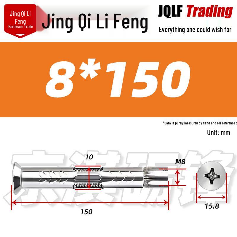 304 Countersunk Phillips Flat Head Internal Expansion Screw M6/M8/M10