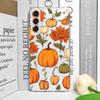 Autumn Maple Leaf Pumpkin Print Clear Phone Case for Samsung Galaxy A55 A54 A53 A14 A16 A36 A35 A13 A15 A25 5G Soft Cover Fundas