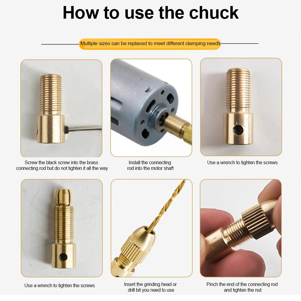 For Mini Drill Chuck Set 8pcs 053mm for PCB Drilling and General Purpose Usage